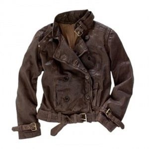 Madewell x Wearmaster Brown Leather Bomber Jacket